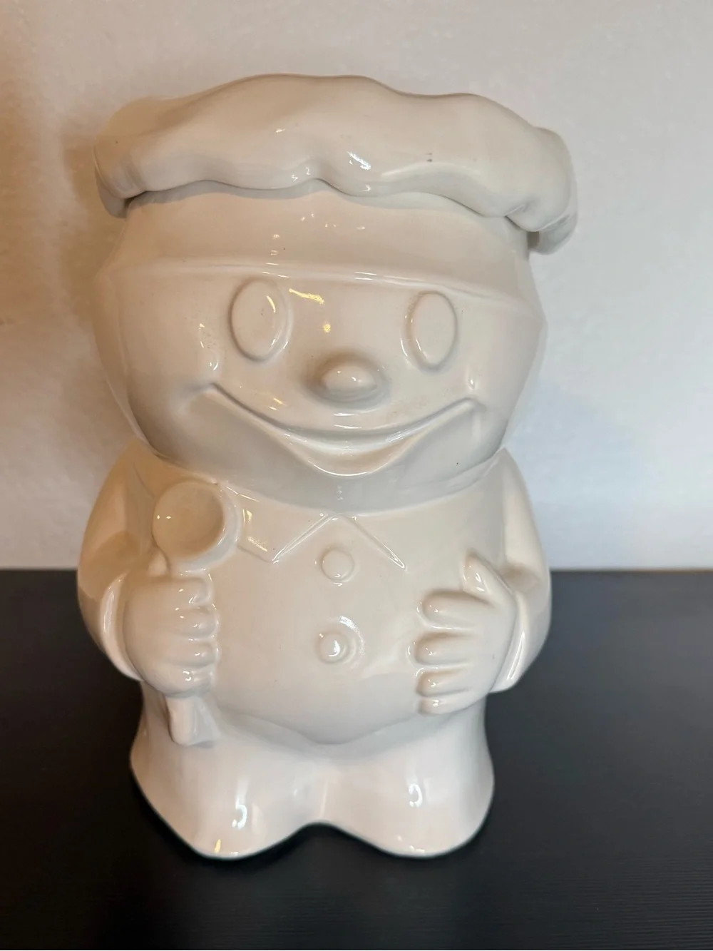 Ceramic VINTAGE McCOY PILLSBURY DOUGHBOY BOBBY BAKER COOKIE JAR – 10” UNPAINTED